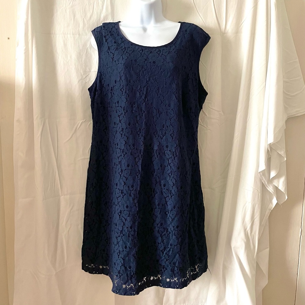 Blue Lace Cocktail Dress